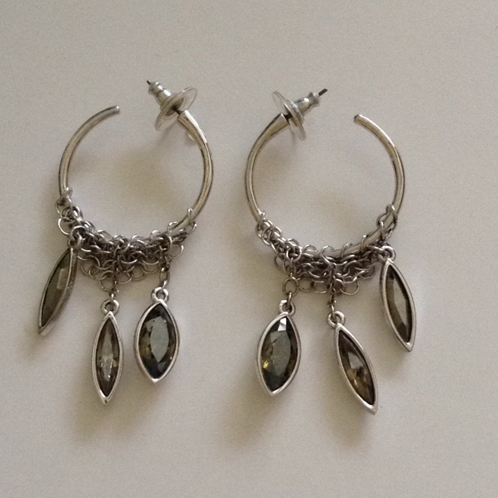 Swarovski crystal silver earrings
